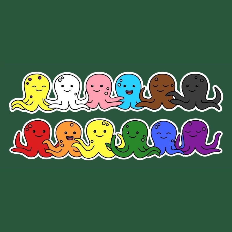 Pride Progress Flag Octopus Equality