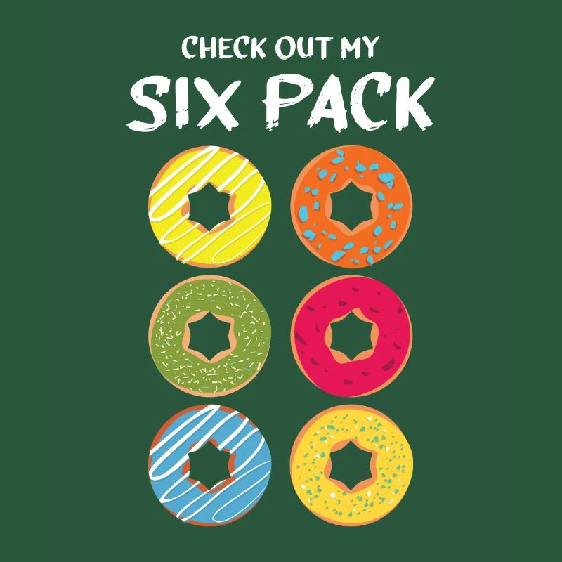 Donut Washboard Abs Six Pack Funny Gift