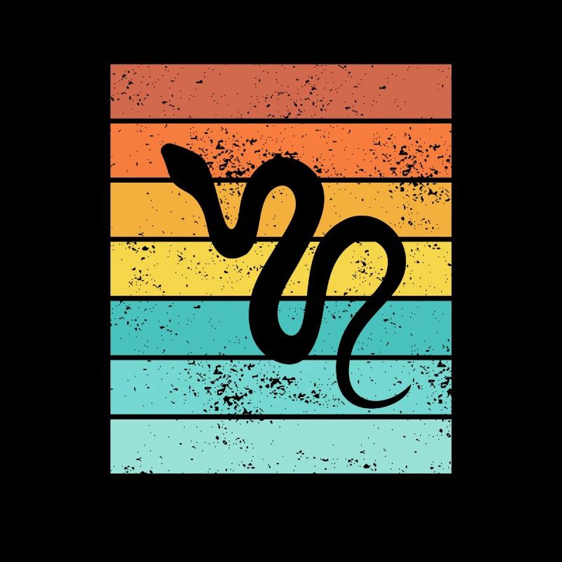 Snake Retro Reptile Python Idée cadeau