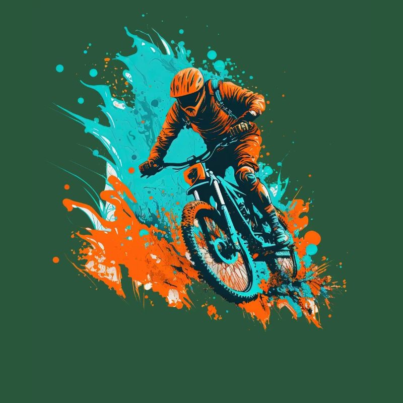 Conception cool de descente de VTT pour les fans de VTT