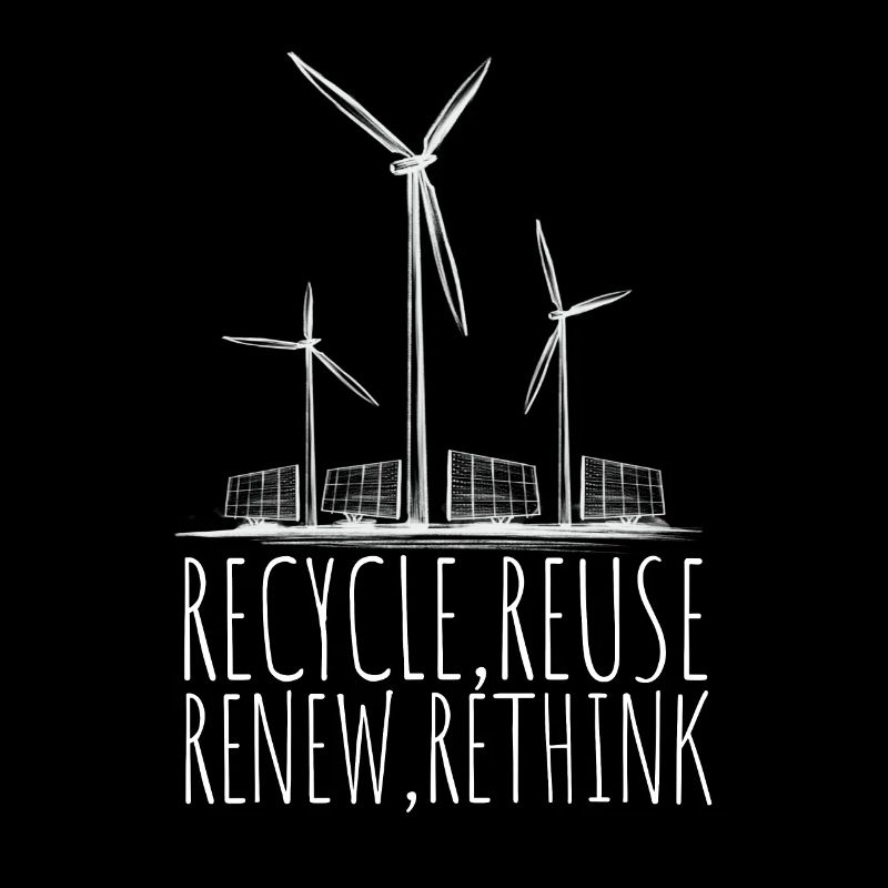 Recycle Réutiliser Renew Rethink Wind Turbine - Wind