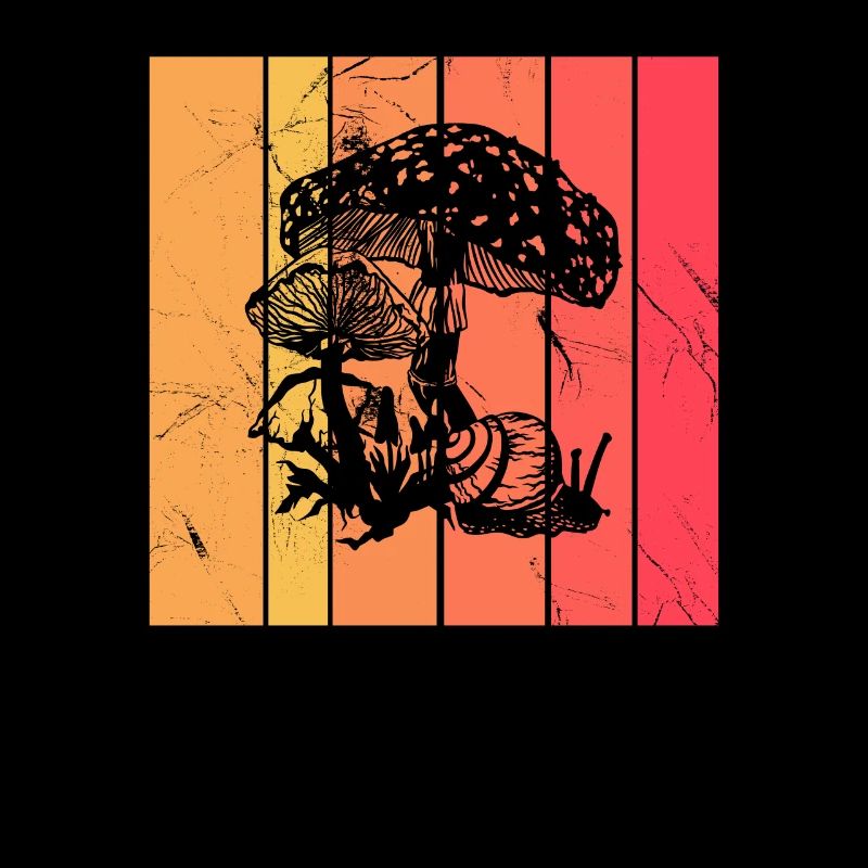 Mushroom Mushrooms Boletus Toadstool Retro Gift