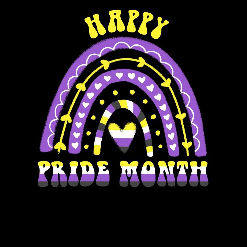 Happy Pride Month Nonbinary Rainbow