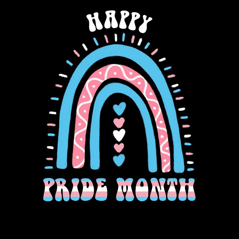 Joyeux mois de la fierté Trans Boho Rainbow
