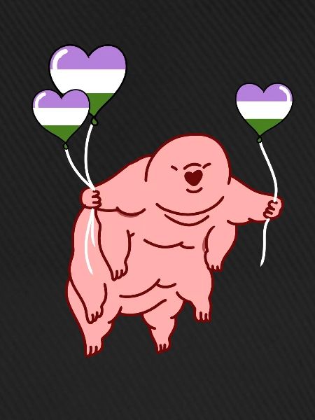 Tardigrade Balloon Genderqueer Pride