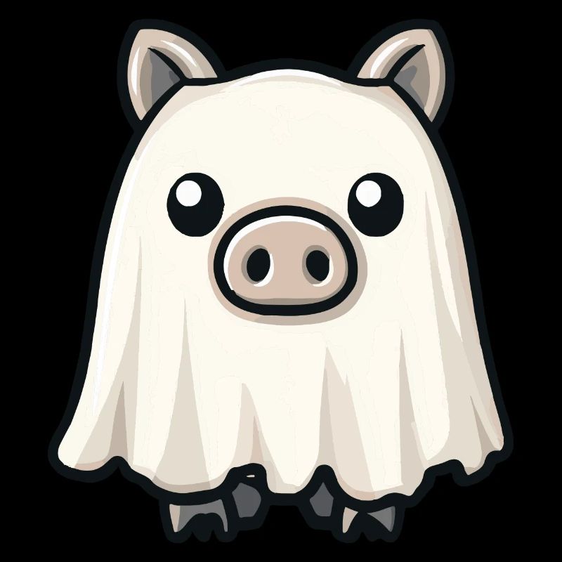 Pig HalloweenGhost Boar