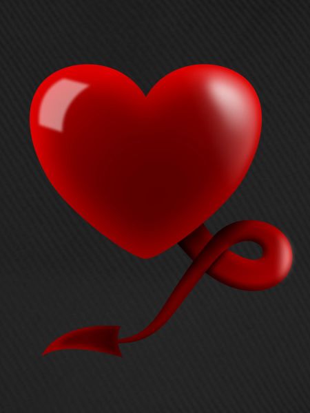 Heart with Devil's Tail