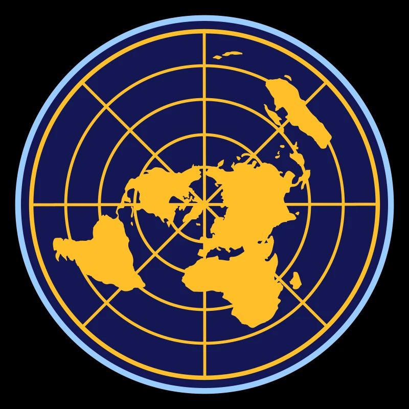 Flat Earth | Flat Earth Map | Colors changeable