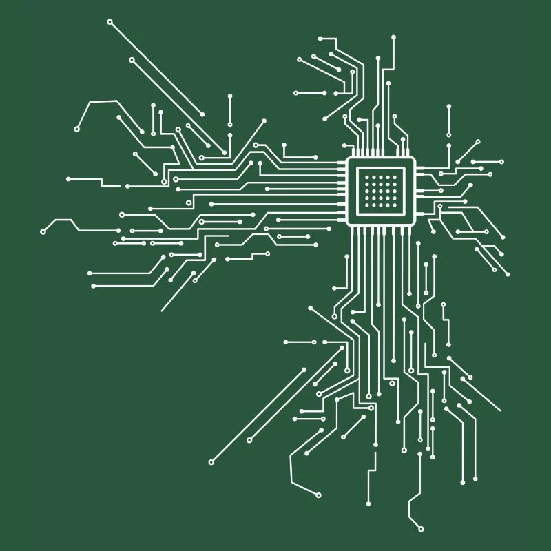 Circuit imprimé à puce avec conception d'ordinateur CPU