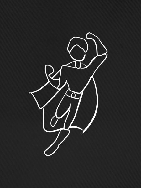 mannsuperheld held symbol mann