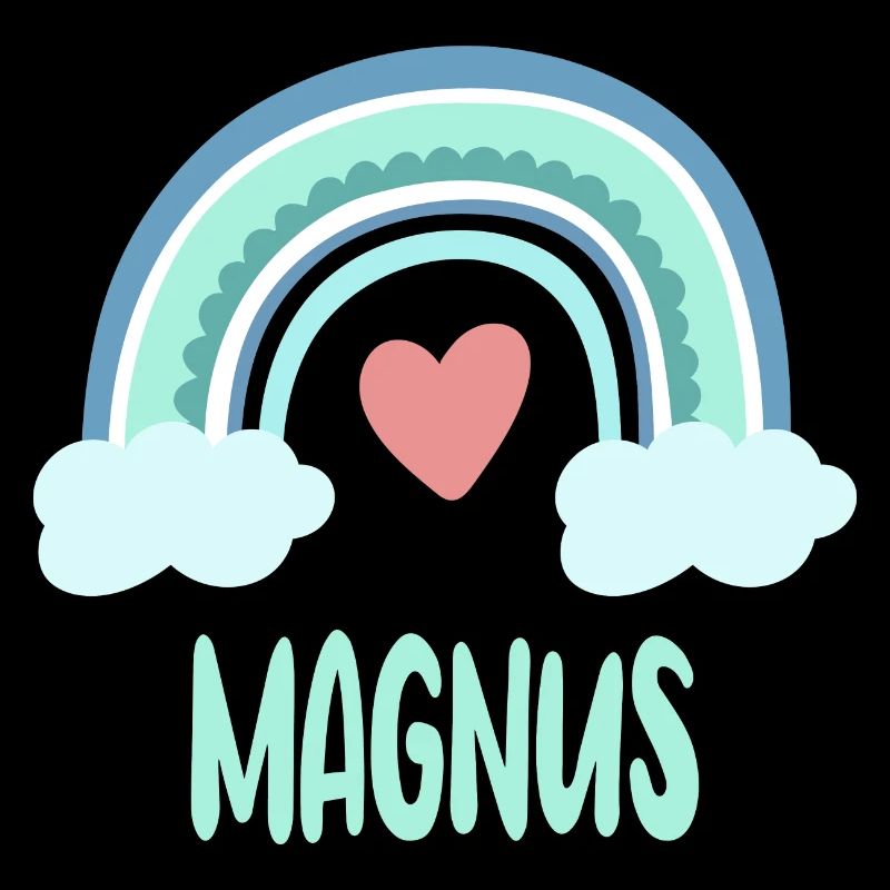 Magnus Name Regenbogen Baby