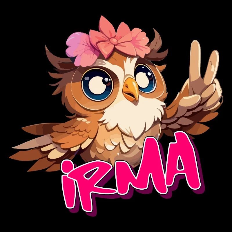 IRMA - Schöner Mädchen Name mit süßer EULE