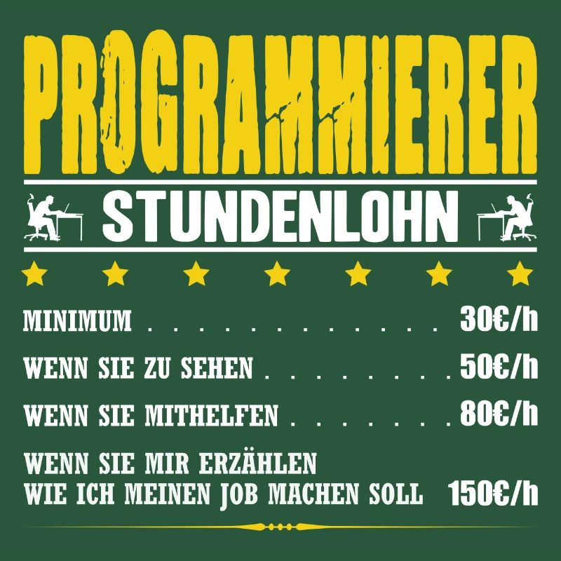 Programmierer Stundenlohn Informatik IT-Techniker