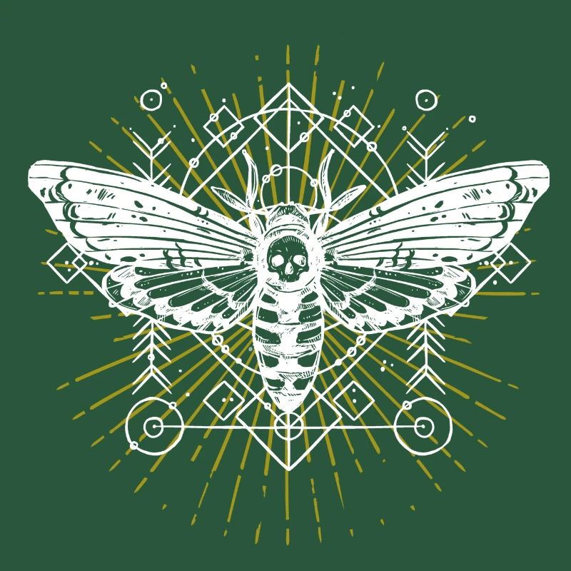 Motte Motten Moth Mondphasen Gothic Geschenkidee