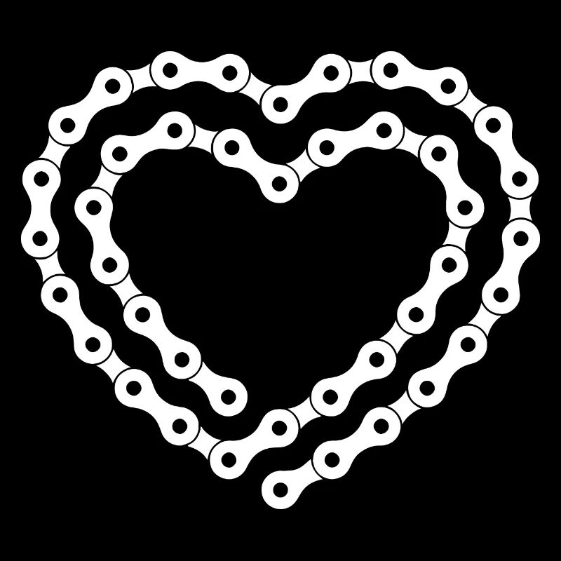 cuore della catena della bicicletta Design per un appassionato di biciclette