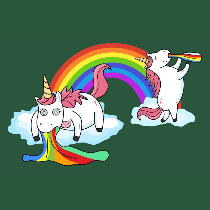 Unicorn vomiting while drinking