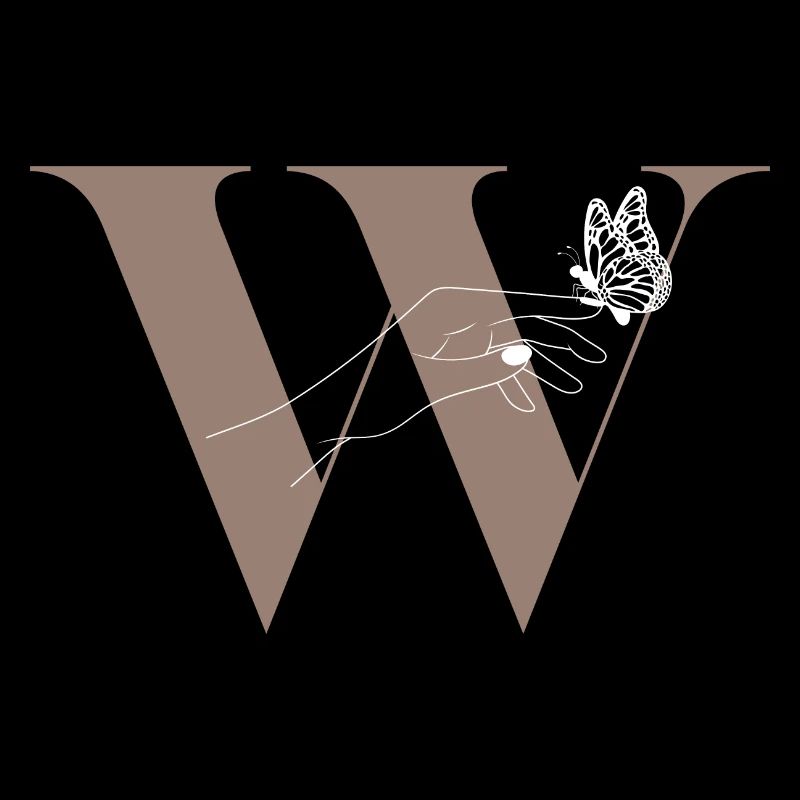 Letter W Magic Butterfly