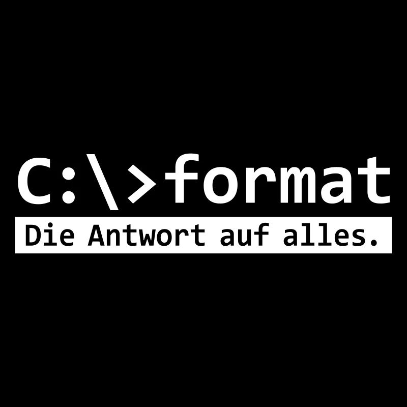 Format C - Formatierung Konsole Nerd Geek Retro