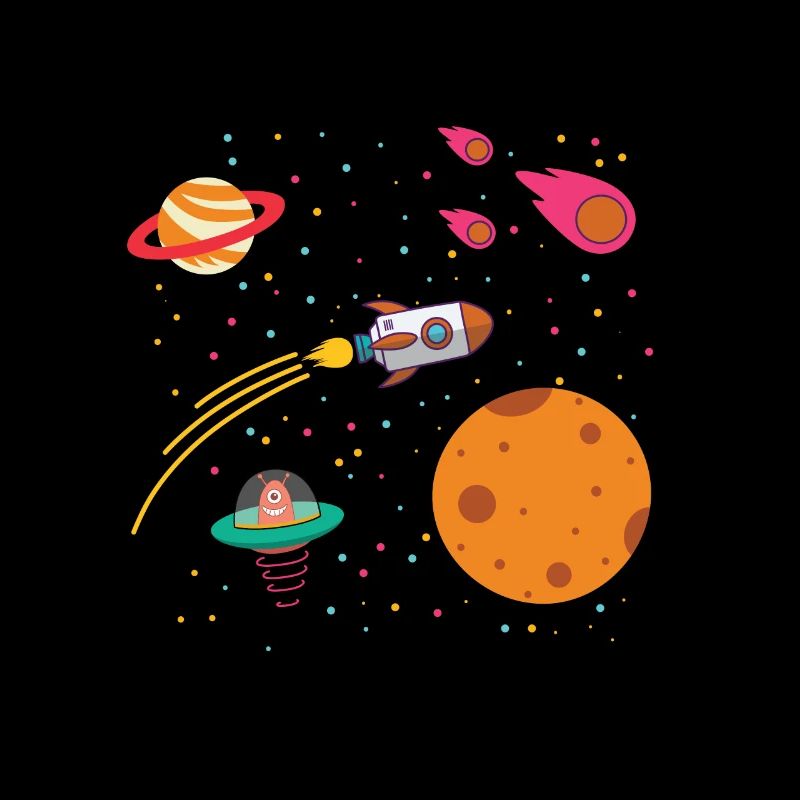 Space Rocket Stars Space Solar System Kids