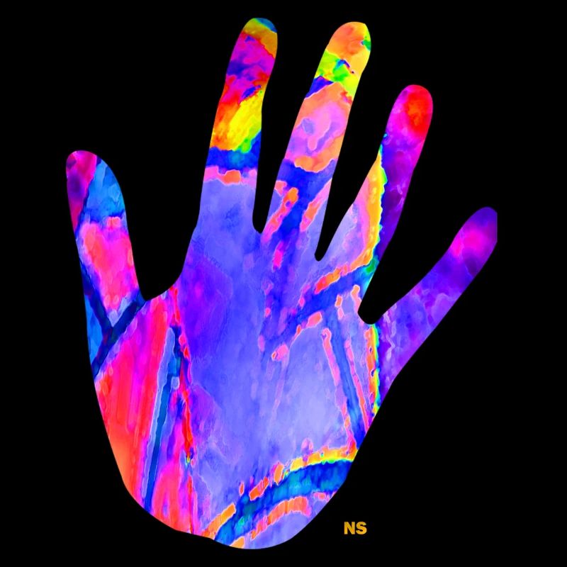 Neon hand