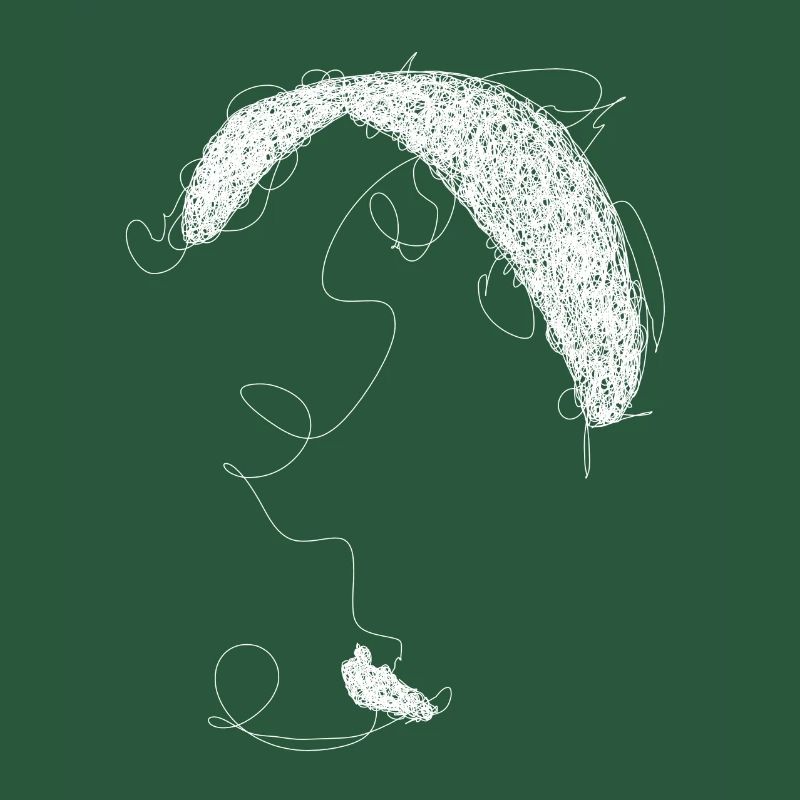 Paraglider scribble white