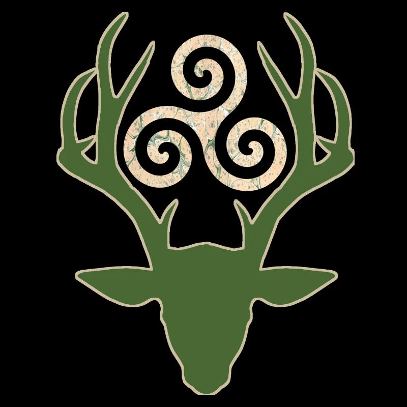 keltisches symbol 1 e 1 mit hirsch