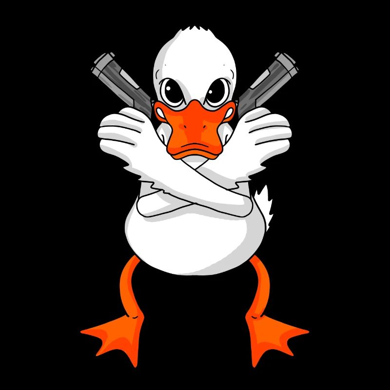 Ente mit Pistole