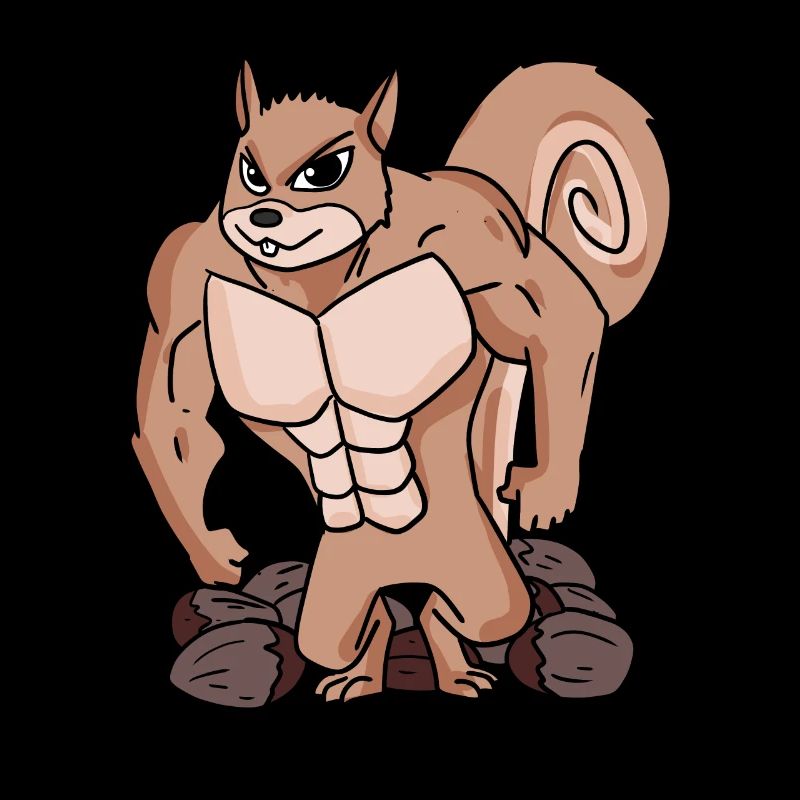 Écureuils avec muscles