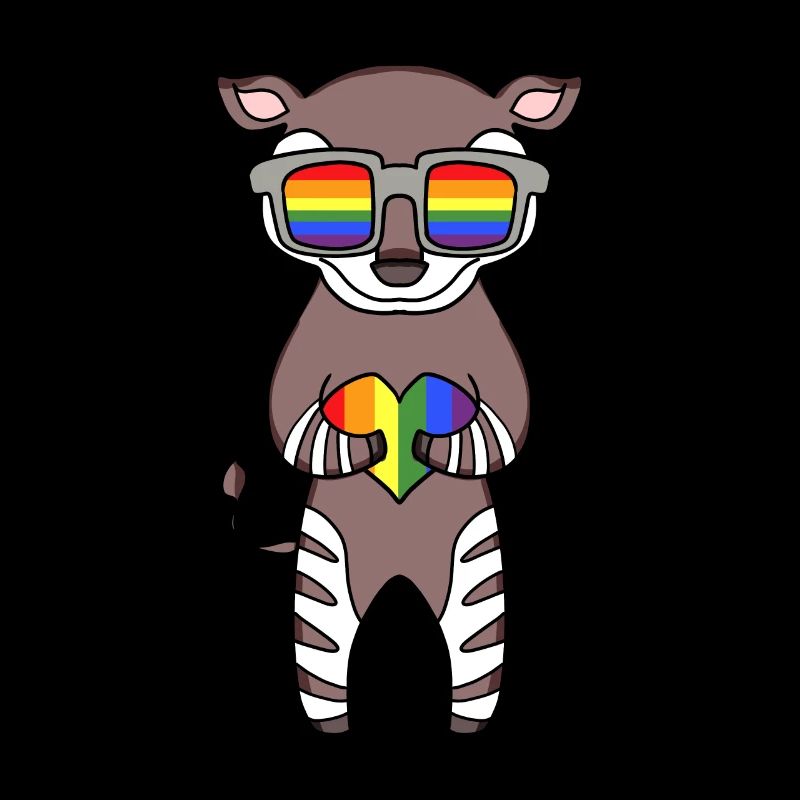 LGBT Animal Okapi Rainbow