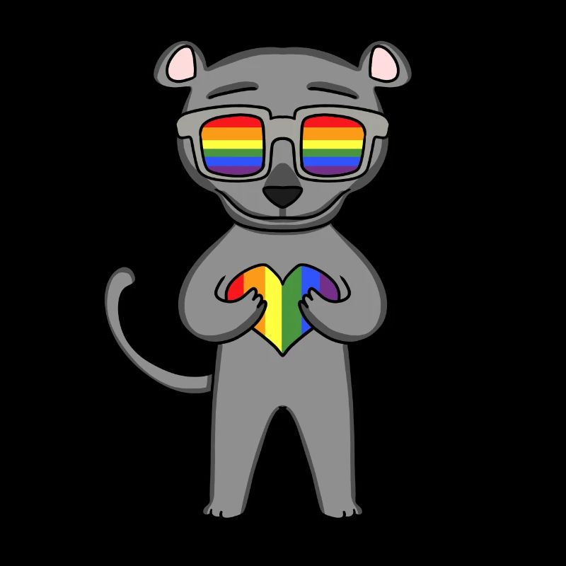 LGBT Tier Panther Regenbogen