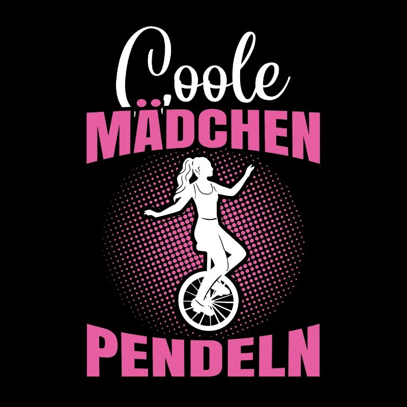 Coole Mädchen pendeln Einradfahrer Mädchen Einrad
