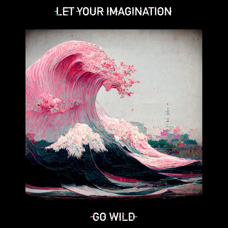 Pink Kanagawa Wave Wave