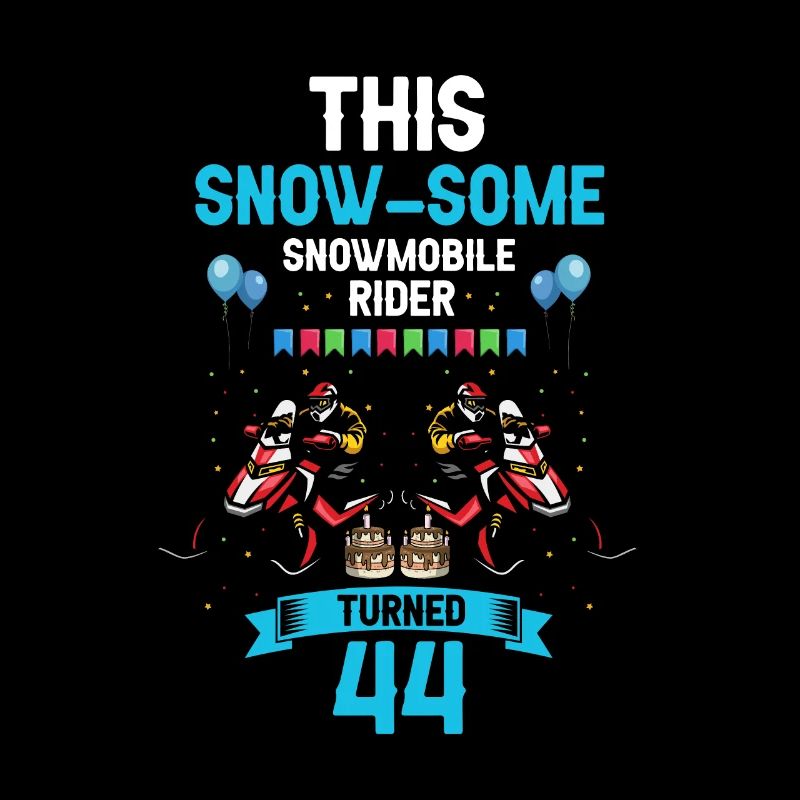 Snowmobile design for snowmobile birthday