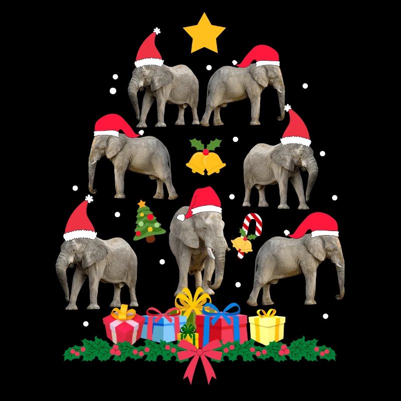 Elefant zu Weihnachten. Weihnachtsgeschenk