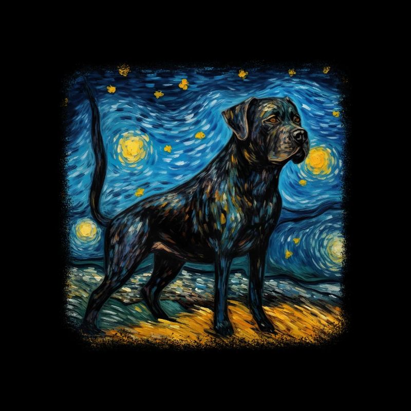 Cane Corso Van gogh starry night