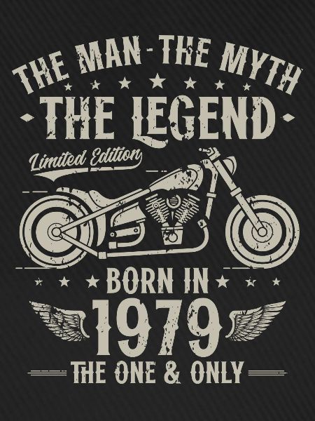 1979 Vintage Man Myte Legend Motorcykel