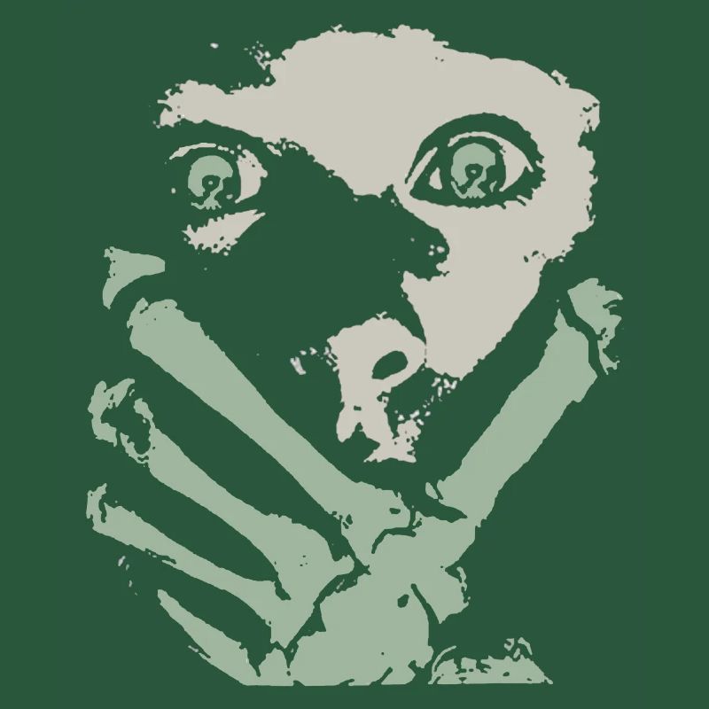 Skeleton Hand On Woman's Face