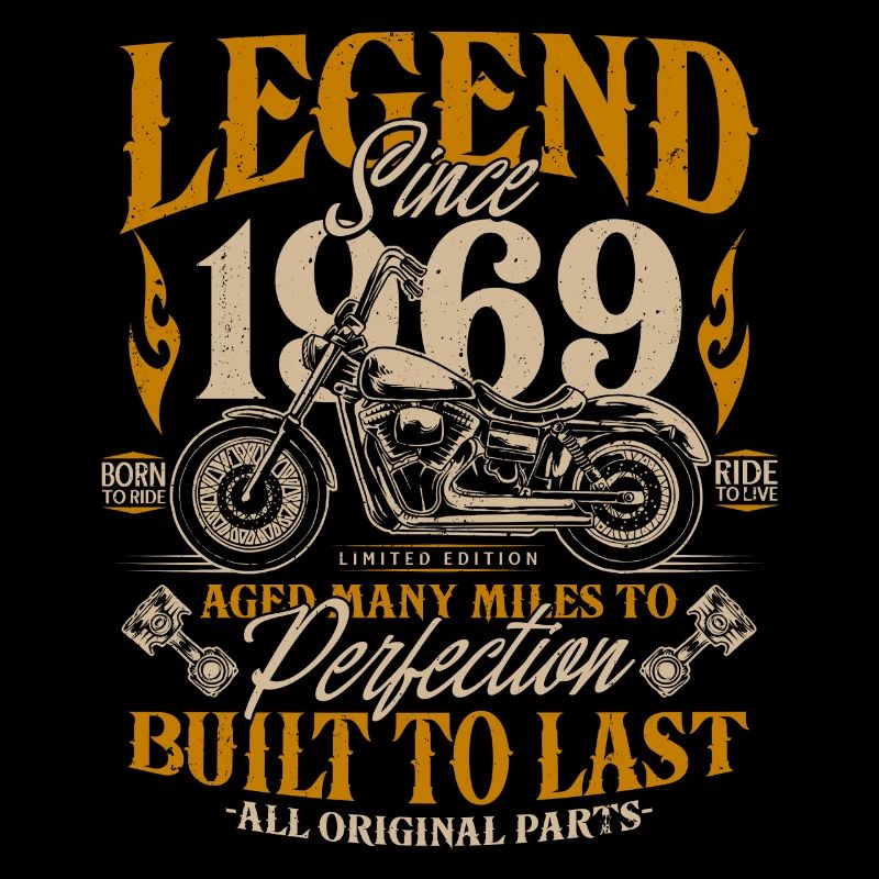Legend Since 1969 Motorcycle Birthday Gift