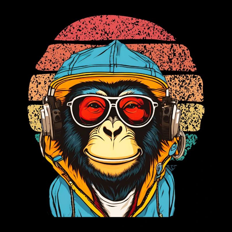 Chill Monkey Lunettes de soleil Chimpanzé détendu