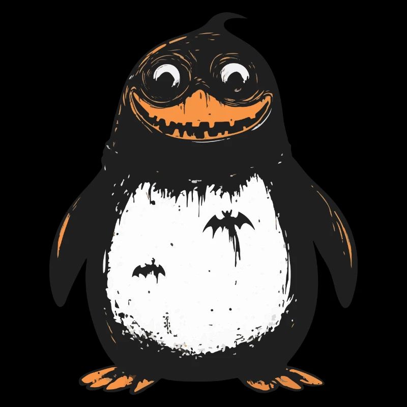 Penguin Halloween Comic Funny