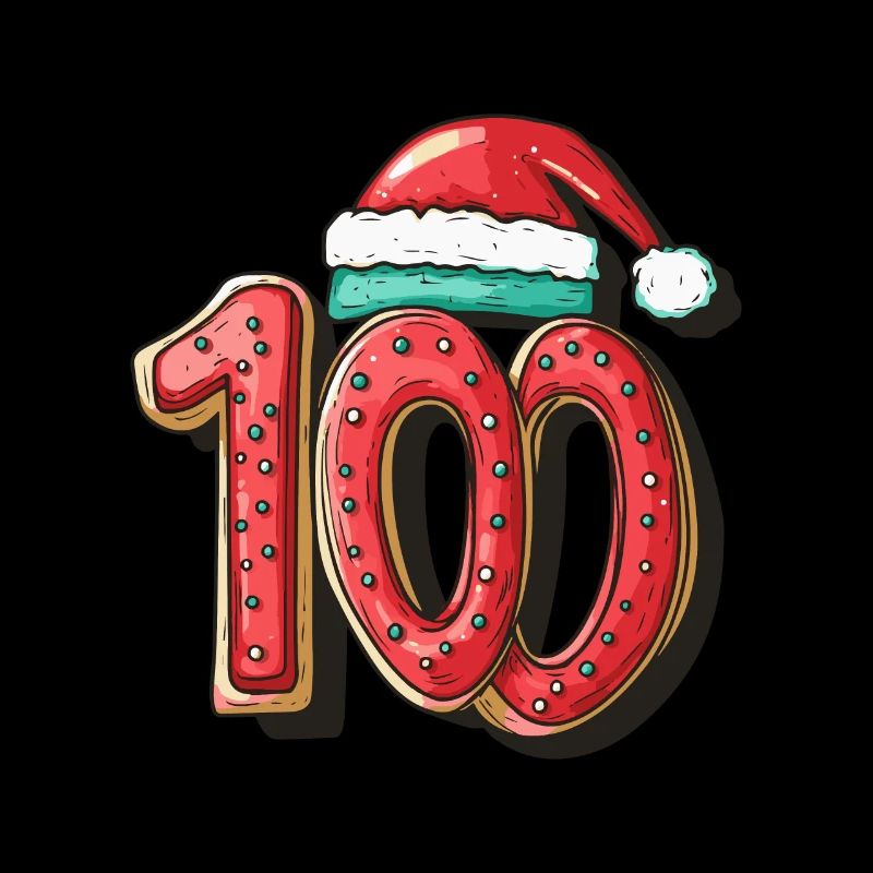 Biscuit de Noël 100 chiffres