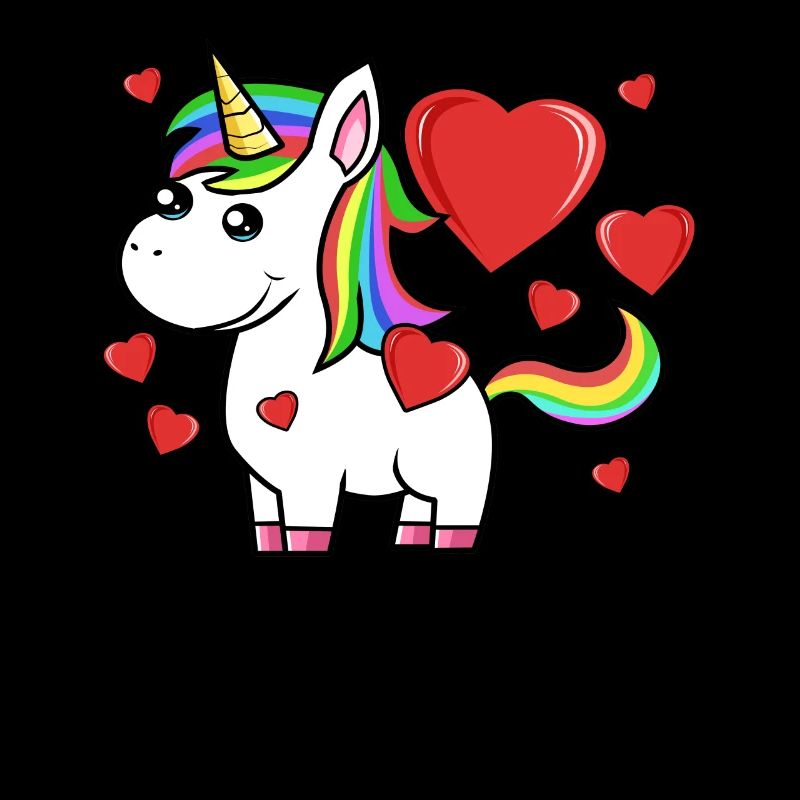 Einhorn mit Herzen Einhorn Valentinstag