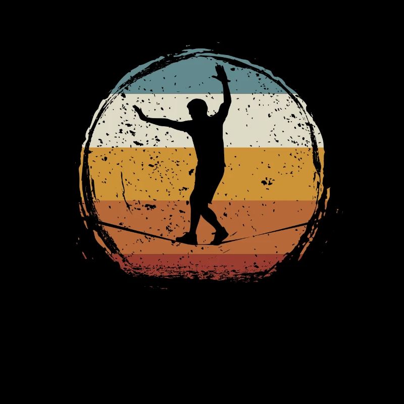 Slackline rétro vintage