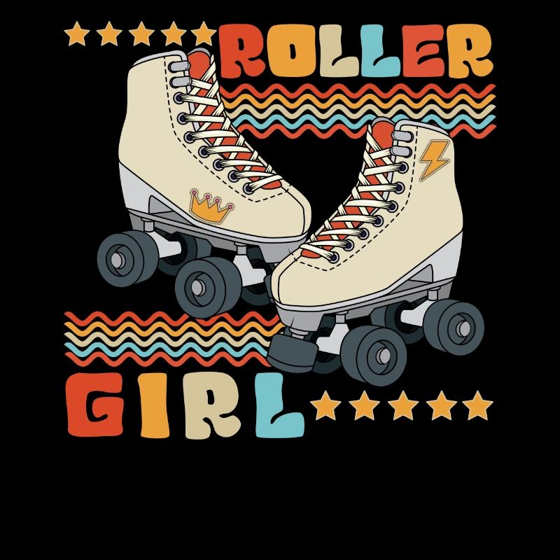 Roller Girl Retro 70s 80s Roller Skating