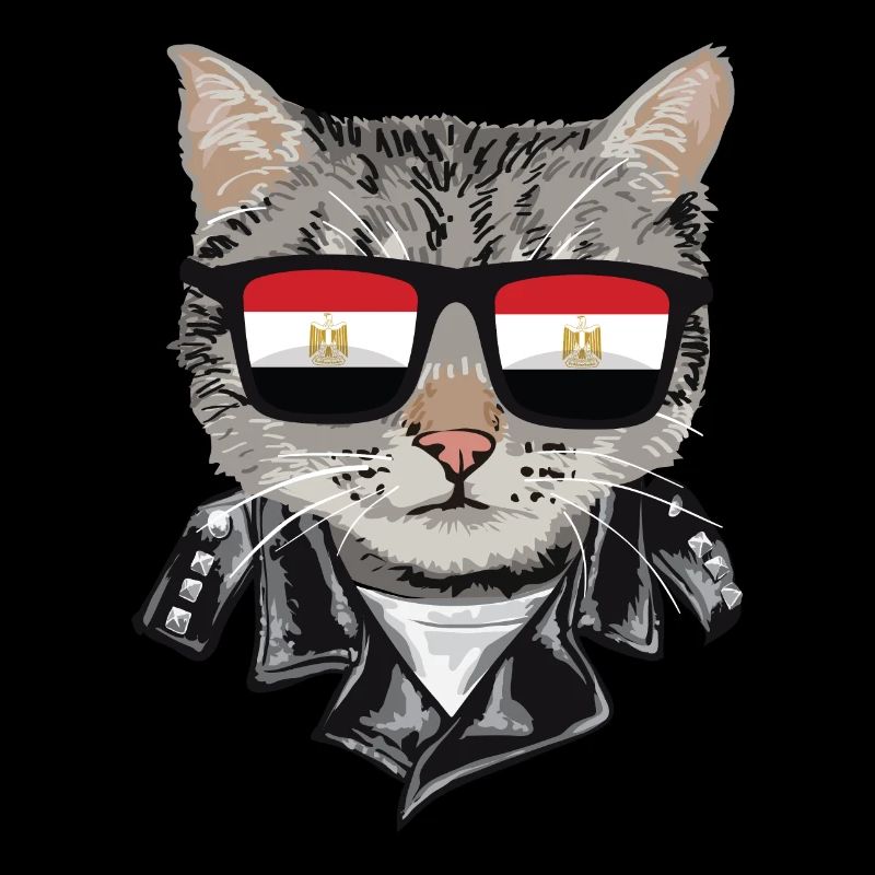 Cat Egypt Flag Sunglasses