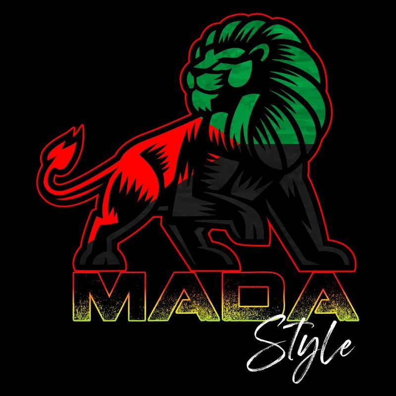 Drapeau Martinque Mada Style Lion