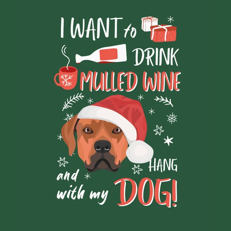 Rhodesian Ridgeback Mulled Wine Christmas