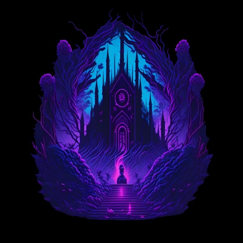 Neon Gothic Church Gothic Architecture
