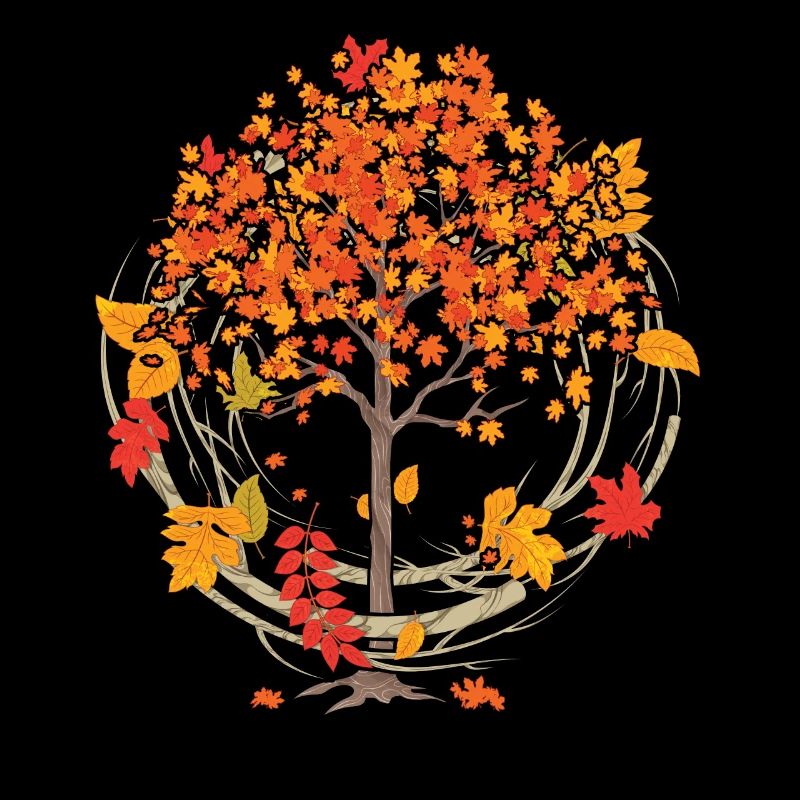 Feuillage de forêt coloré Feuillage Cadeau Automne
