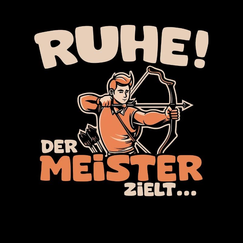 Ruhe! Der Meister zielt! Bogenschießen Bogensport